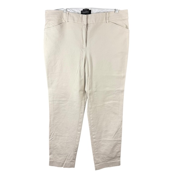Talbots Pants - Talbots Hampshire Pants Womens 12 Beige Slim Ankle Dress Chino Stretch Trousers